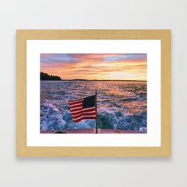 Maine Sunset Framed Art Print