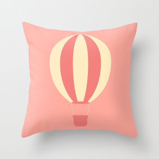 #84 Hot Air Balloon Throw Pillow