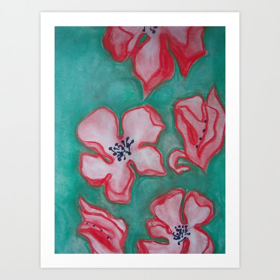 Cherry Blossoms Falling (For You) Art Print