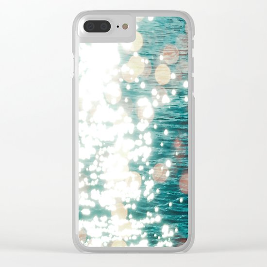 Sun glitter - golden light Clear iPhone Case