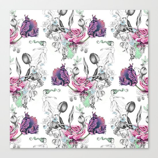 FLORAL GUST Canvas Print