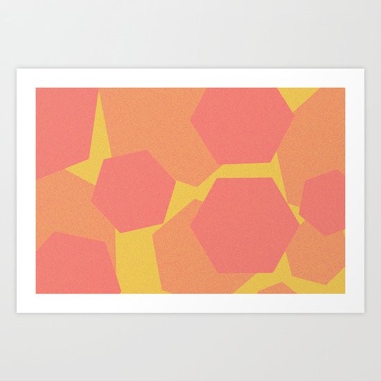 Hexa-Pattern Art Print