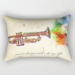 Music Brings Color to My Life Rectangular Pillow