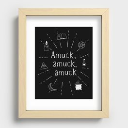 Amuck amuck amuck B&W Recessed Framed Print