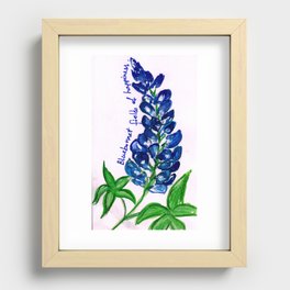 BlueBonnet Fields of Happiness. Recessed Framed Print