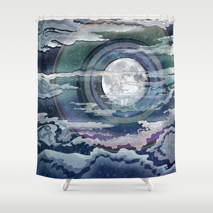 Moon Glow III Shower Curtain