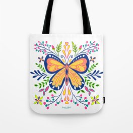Colorful Butterfly - Botanical Patterns Tote Bag
