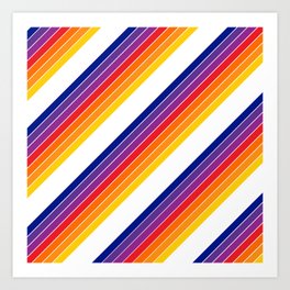 Rainbow Candy Stripe Art Print