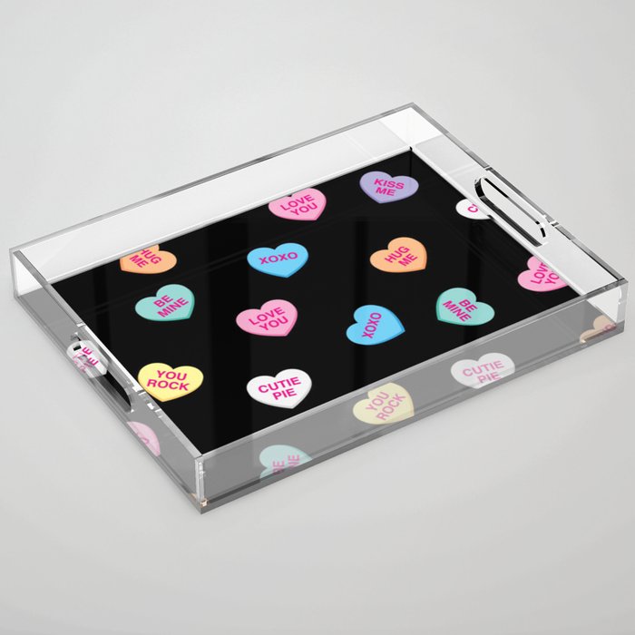 Hearts Candy Acrylic Tray