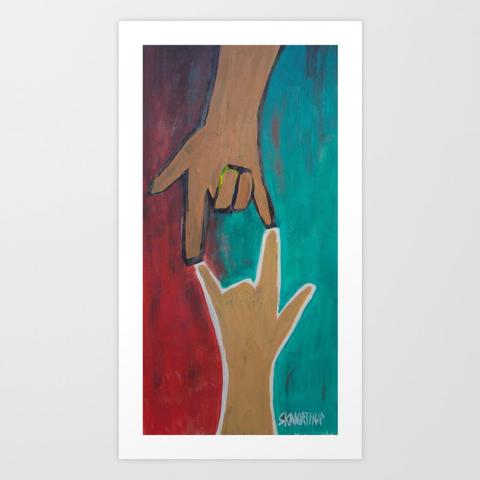 I Love You in American Sign Language Art Print
