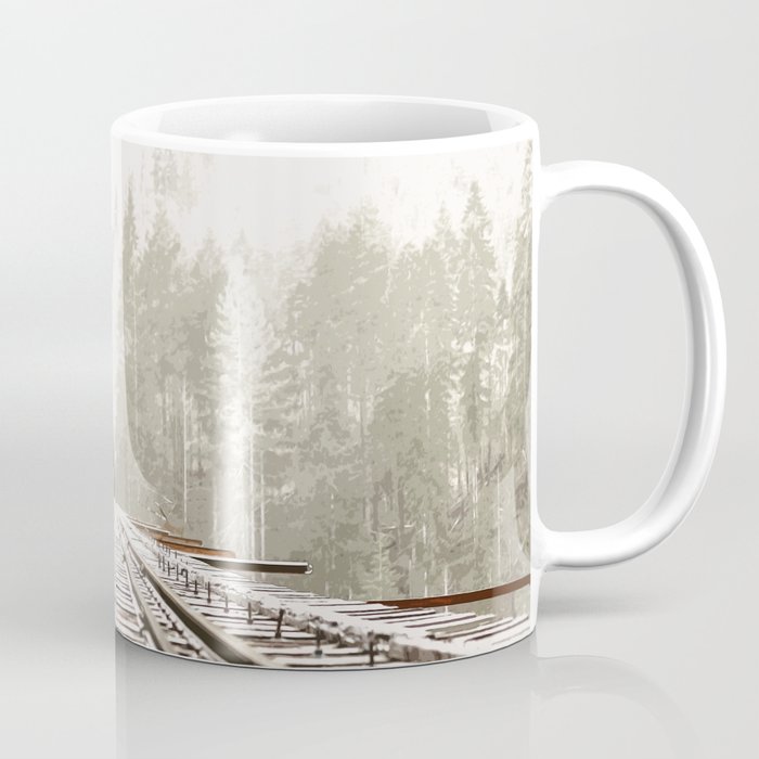 Railway in the forest Coffee Mug