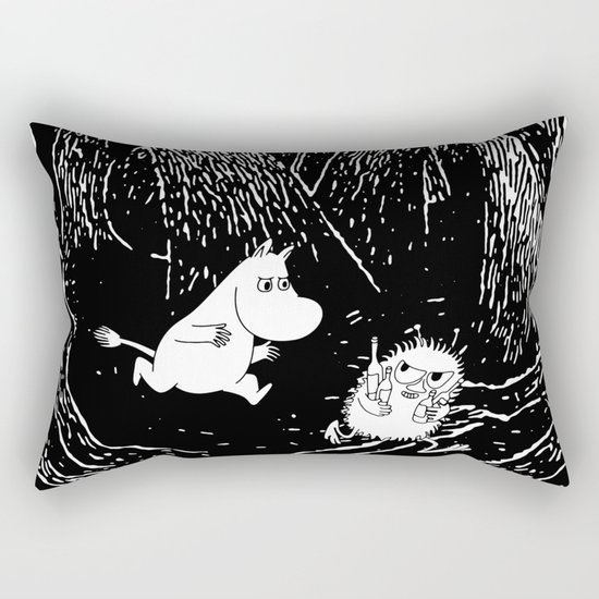 Moomins run for Stinky Rectangular Pillow