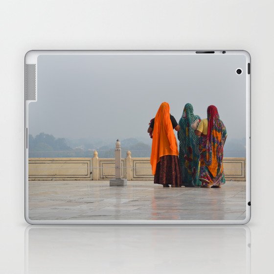 Colourful Indian women at Taj Mahal Laptop & iPad Skin