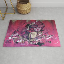 Dont Worry - Party Hard (Pink) Close Up Rug