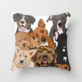 Dog Lover Dog Portrait  Throw Pillow