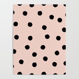 Tiny pink animal print dots Poster