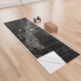 PALMDALE - USA. Black and White City Map Yoga Towel