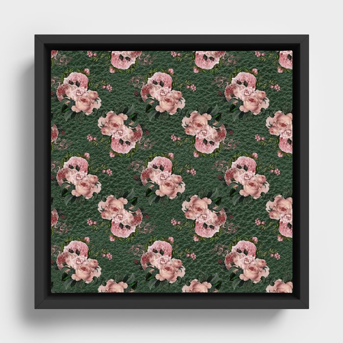 Floral Design Pattern Framed Canvas