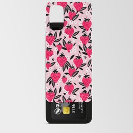 Strawberry Blooms – Magenta & Black Android Card Case