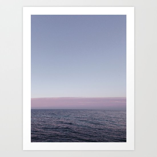 Calm sea before sunrise Art Print