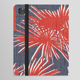 Retro 70’s Palm Trees in Red White and Blue iPad Folio Case