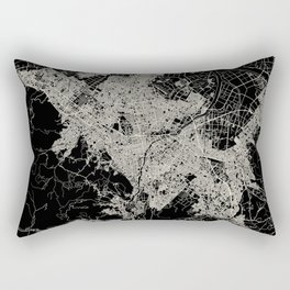 Sapporo - Japan - Black and White City Map Rectangular Pillow