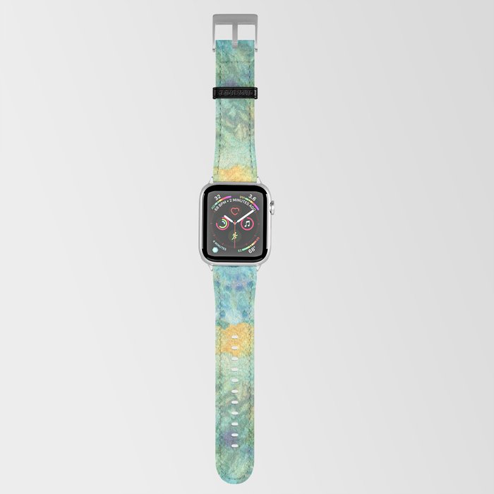 Time Well Spent - Blue And Orange Abstract Art Apple Watch Band