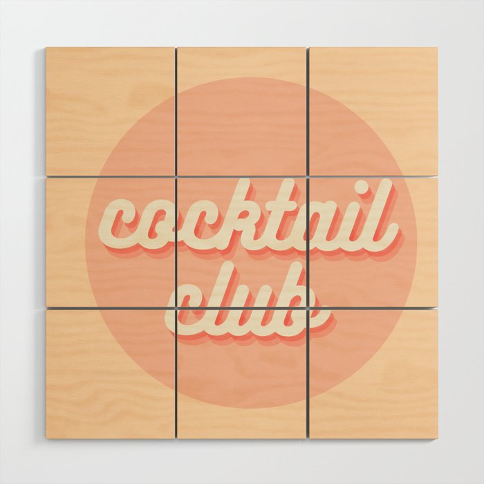 cocktail club Wood Wall Art