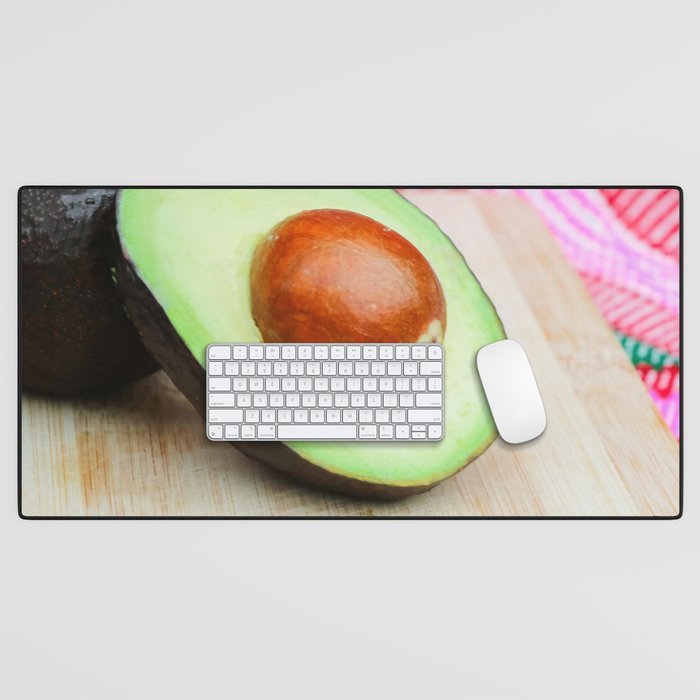 Mexico Photography - An Avocado Laying On The Table Desk Mat