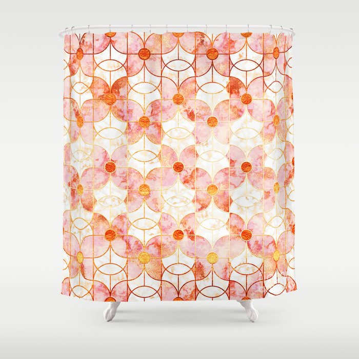 Rose Gold Butterfly Deco Shower Curtain By Jamesmichals