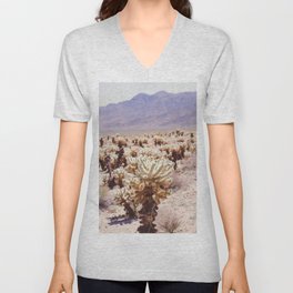 Chollo Cactus Garden - Joshua Tree V Neck T Shirt
