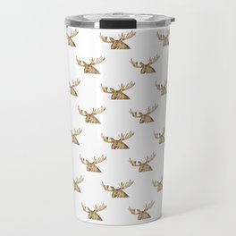 Moose peeking Painting Wall Poster Watercolor Travel Mug