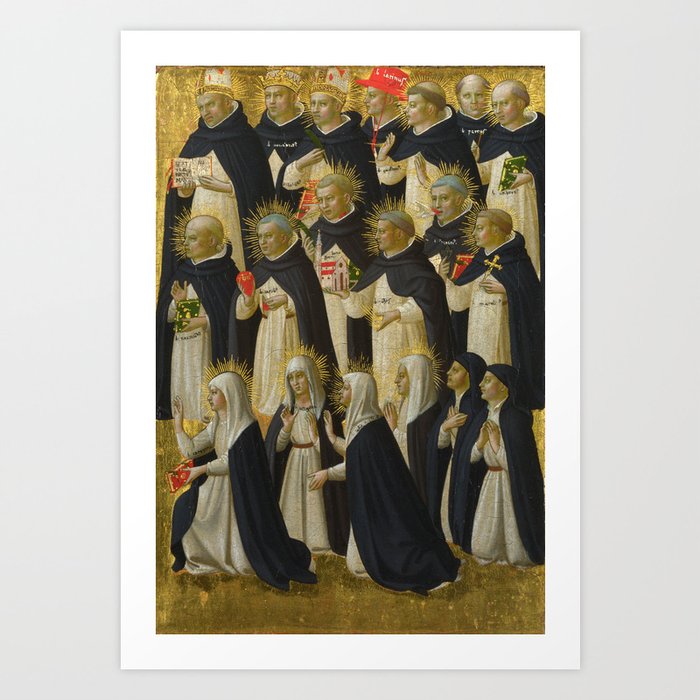 Fra Angelico (Guido di Pietro) "Fiesole Altarpiece - The Dominican Blessed" 1 Art Print