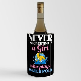 Water Polo Ball Player Cap Goal Game Wine Chiller