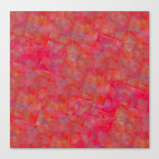 Bright Pink Cubism Abstract Canvas Print