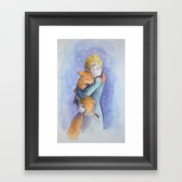 The little Prince and the fox Framed Art Print