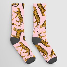Tigers (Pink and Marigold) Socks