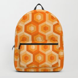 Hexagon Stack (Orange) Backpack | Orangepattern, Abstractpattern, Yellowart, Yellowdesign, Attractive, Funny, Abstract, Pop, Joy, Orangeart 