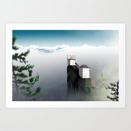 Cloudtop Temple Art Print