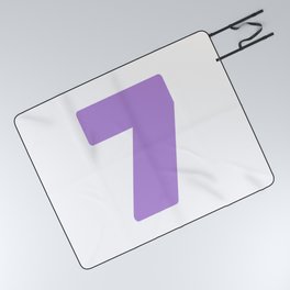 7 (Lavender & White Number) Picnic Blanket
