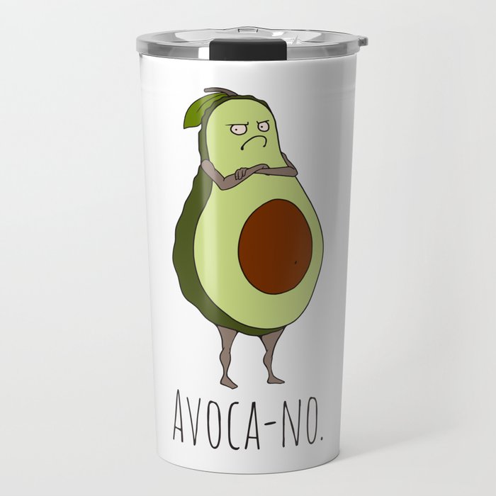 Avoca-no: Grumpy Avocado Travel Mug