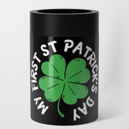 My First St Patricks Day Cute Baby Shamrock Can Cooler
