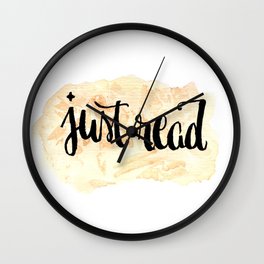 JustRead Wall Clock | Typography, Abstract, Illustration 