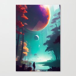 Conceptual Art Futuristic Sci Fi Poster Utopia Movie Vision Canvas Print