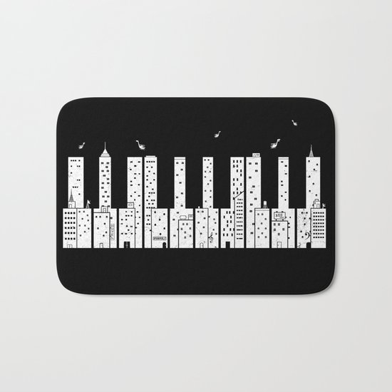 Piano Skyline Bath Mat