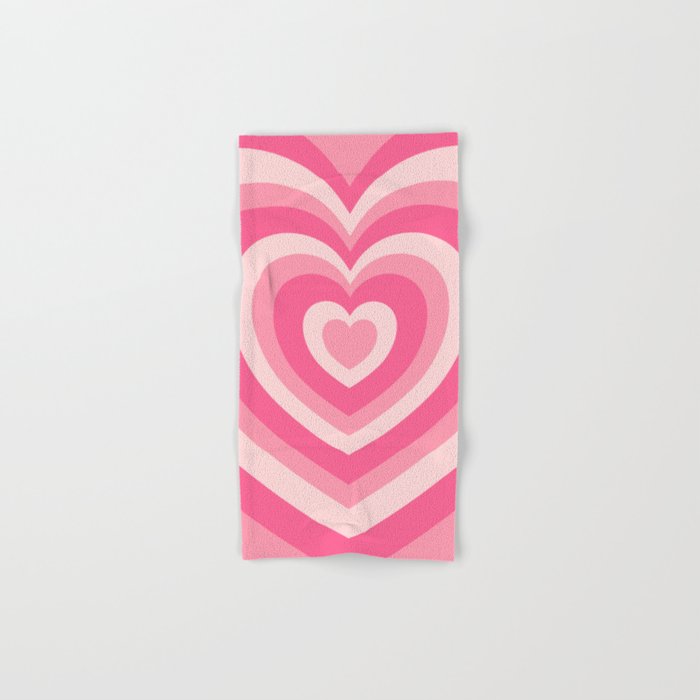 Hypnotic Pink Hearts Hand & Bath Towel