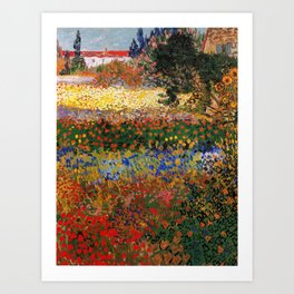 Garden in Bloom, Arles, Vincent van Gogh Art Print
