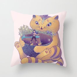 Quads on Cats Throw Pillow