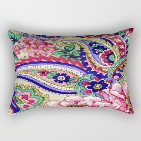 Floral Deco Rectangular Pillow