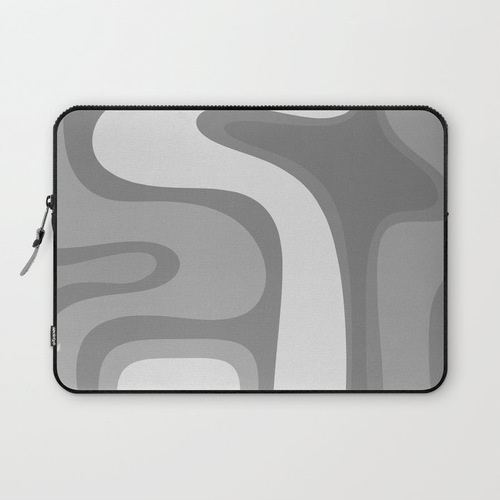 Copacetic Retro Abstract Pattern in Gray Monochrome  Laptop Sleeve